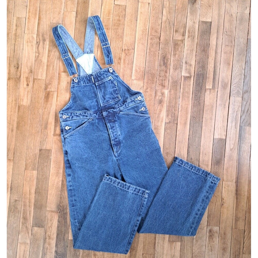 Frame Denim Blue Jean Classic Straight Leg Overalls Medium Wash Size Small